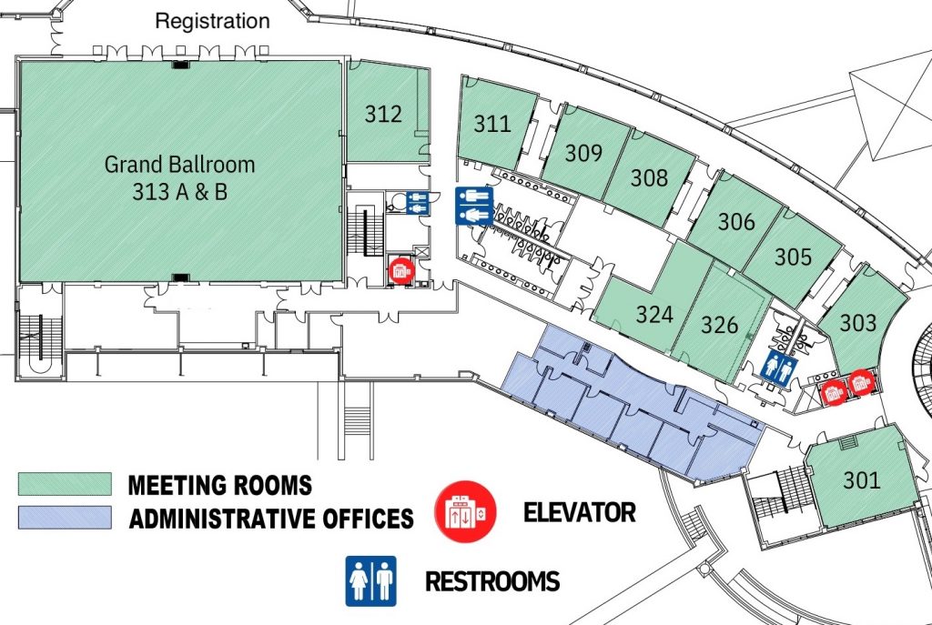 floor plan with room numbers